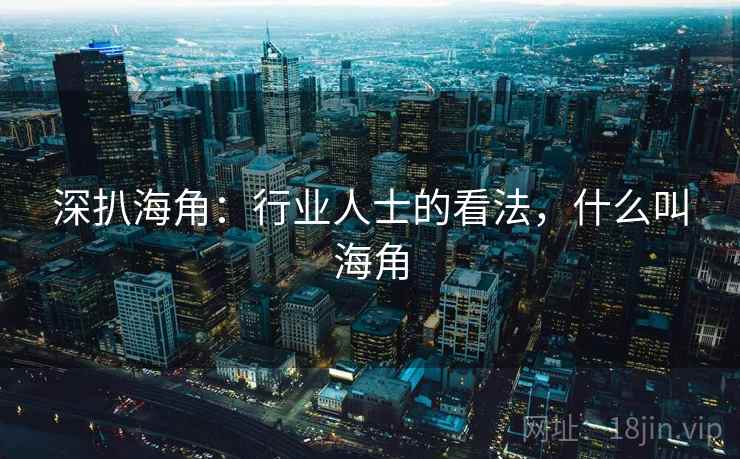 深扒海角：行业人士的看法，什么叫海角